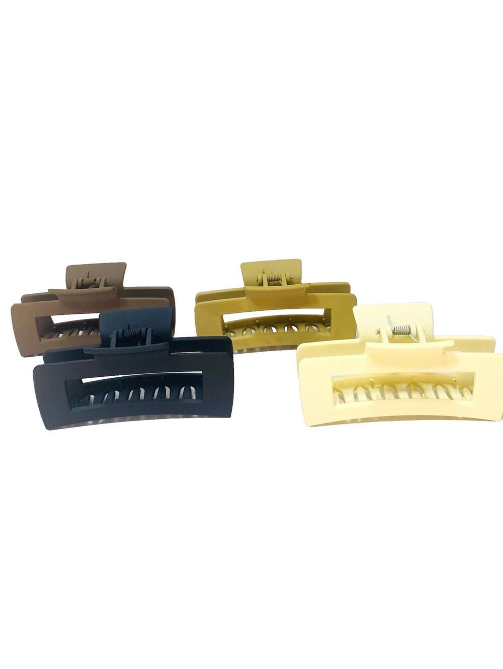 Big Hair Claw Clips 4pc Neutral Beige Nude Color Heavy Duty Hair Claws Brand New